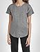 Madewell Women's Whisper Cotton Rib Crewneck Tee, Heather Iron, Grey, XXS