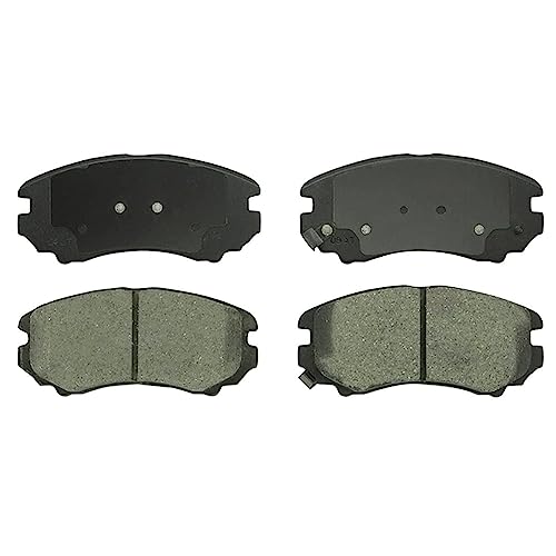 Image of Detroit Axle - Brake Kit for Hyundai Sonata Tucson Elantra Kia Sportage Optima, Front Ceramic Brake Pads w /Hardware Rear Semi-metallic Brake Shoes Replacement
