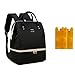 Zyorenc Sac à Dos Maman Sacs Isotherme Lait Capacity Multifonctionnelle Paquet De Pique-nique (Noir)