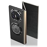 FLURIKA Magnetic for Huawei Mate XT Case with Ring Holder, Camera Protection Slim Thin Hard PC Kickstand Magnet Shockproof Protective Case, Black