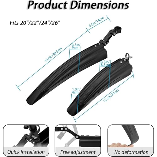 Guardabarros portátil de bicicleta para evitar manchas de barro 3