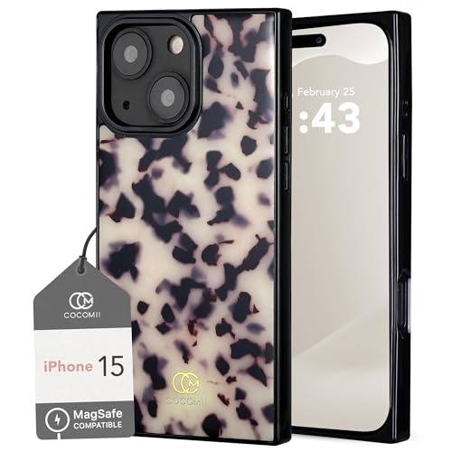 Image of COCOMII Rectangle for iPhone 15 Case, Ivory Tortoiseshell