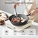 LOVEWE Cast Iron Skillet Set, 4-Piece, Black, Pre-Seasoned, 5.5in 6in 8in 10in, Compatible with All Cooktops