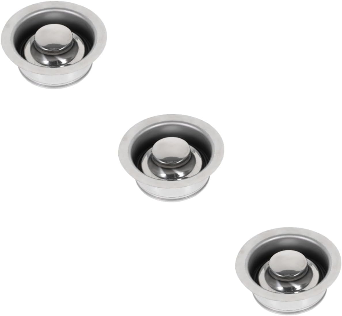 2pcs Stainless Steel Sink Garbage Disposal Flange Stopper 114mm Easy Install for Kitchen Drain