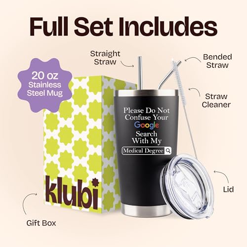 Doctor Gifts for Men Women - Please Do Not Confuse Your Google Search With My Medical Degree Mug Unique Gift for Doctors Gift for Doctor - 20 Ounce Tumbler for National Doctors Day Gifts Residency