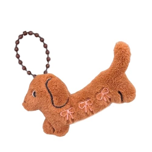 Charming Dog Plush Key Ring Bag Decoration for Couples Keychain