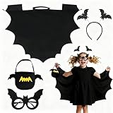 disfraz de murcielago hecho en casa 13 RosyFate Disfraz de Murciélago, Disfraz Murcielago Bebe, Capa de Murciélago, con Diadema de Murciélago, Gafas, Bolsa Halloween, para Halloween Carnaval Fiesta Temática Cosplay