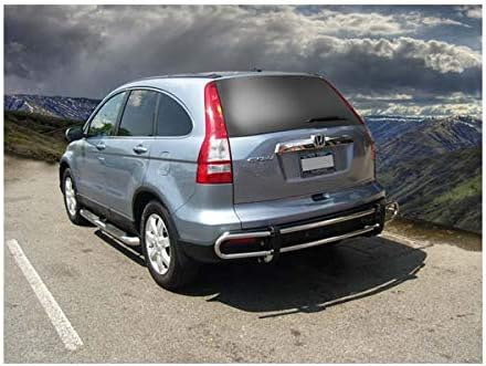 Black Horse Rear Bumper Guard Double Tube Stainless Steel Compatible with 2012-2016 Honda CR-V-8B0520DSS