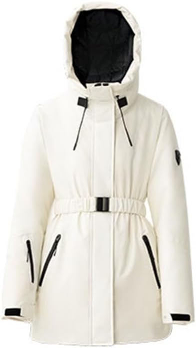 Outdoor Mountaineering Down Jacket Women's Mid-length High-end Hooded Warm