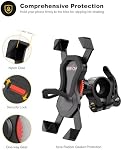 Grefay Bike Phone Mount Motorcycle Phone Holder - Motorcycle Bicycle Cell Phone Mount Clamp for Handlebar, Cycling Motorcycle Accessory Mounts with 360° Rotation for 3.5" - 6.5" inch Smartphone