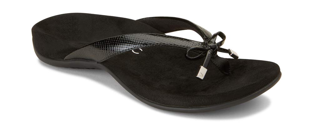 vionic bella ii flip flops black