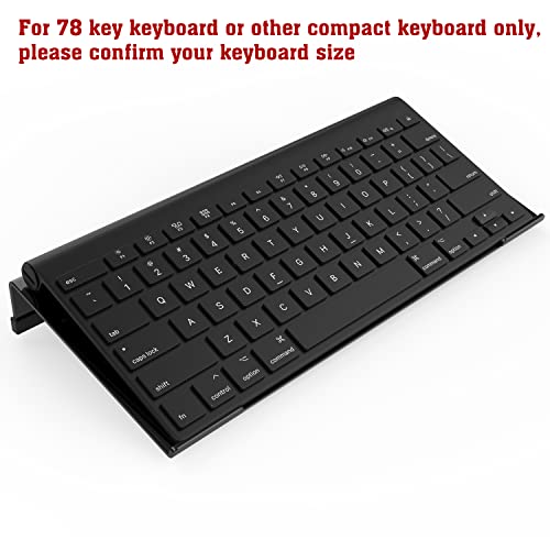 Kotemon Mini Computer Keyboard Stand-11.8'' X 5.1''-Small Computer Keyboard Tray Acrylic Keyboard Holder For 2.4G Wireless Keyboard 78 Keys Universal Compact Keyboard, With Black Silicone Strip, Black #TOP2