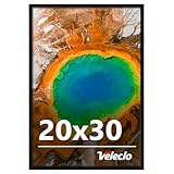 Veleclo 20x30 Picture Frame for Wall Display, 20x30 Black Picture Frame with Shatter Resistant Plexiglass, Stable and Sturdy 20 x 30 Poster Frame for Wall Display, Handpicked Gift Collection, 1 Pack