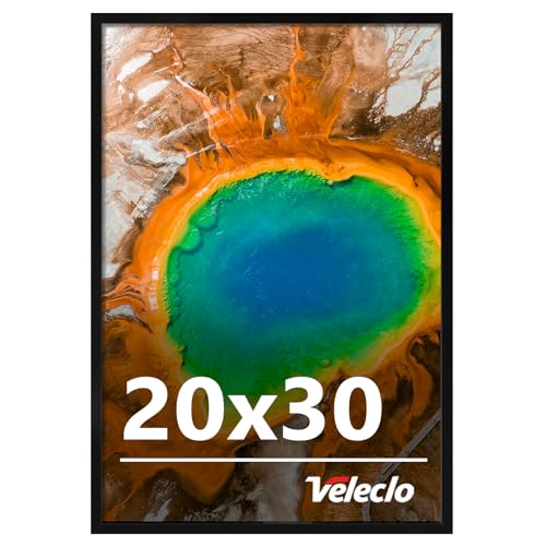 Veleclo 20x30 Picture Frame for Wall Display 20x30 Black Picture Frame with Shatter Resistant Plexiglass Stable and Sturdy 20 x 30 Poster Frame for Wall Display Handpicked Gift Collection 1 Pack