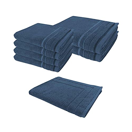WohnDirect Handtuch Set 7 teilig - 4 Handtücher (50x100) + 2 Duschtücher (70x140) + 1 Badvorleger...