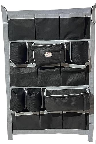 Majestic Ally Nylon Heavy Duty Tack Grooming organizer bag, Trailer door organizing Bag, Equine accessories organizer (Black)