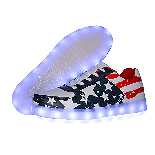 Image of YuanRoad Unisex LED Light Up Shoes with USB Charging Glowing Luminous LED Sneakers