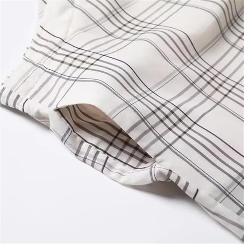 Women Plaid High Waist Slim Skirt Tulle Drape Casual Office A-Line Skirts4