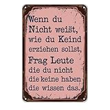 Blechschilder Humorvoller Erziehungsratschlag Lustige Blechschild Nicht Leicht Zu Rosten Wandkunst Dekoration Für Haus Innen Büro S
