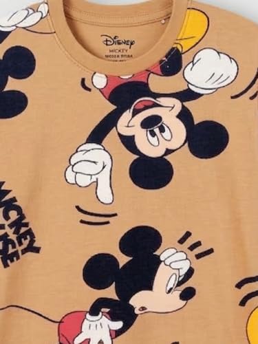 Image of Nap Chief Kids Official Disney Characters Printed Cotton Co-ord Set | Printed T-Shirt & Shorts for Boys & Girls