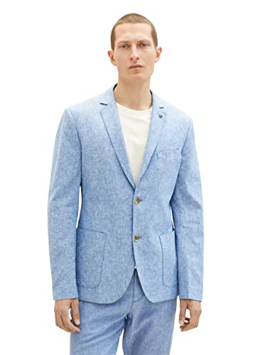 TOM TAILOR Herren 1037190 Sakko, 26507 - Helsinki Night Blue Chambray, 52