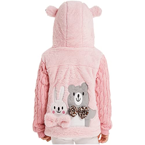 YiZYiF Kids Girls Winter Coat Zipper Warm Fur Animal Ear Hooded Jacket Coats Hoodies Snowsuit Outerwear4