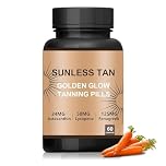 Sunless Tanning Drops, Sunless Tanning Pills, Carotenoid Tanning Pills, Carotenoid Tanning Blend Fora, Tans Without Sun for a Natural Glow, for Face & Body, Tanning Tablets for Men & Women - 60PCS