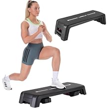 Les MillsTM SMARTSTEPTM Adjustable Dual Purpose Cardio and Strength Step Platform System with Built In Risers