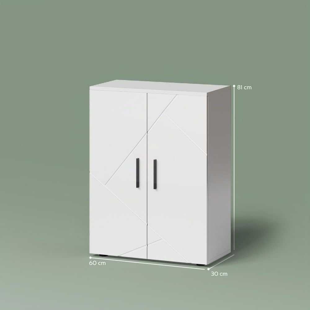 Livinity Midischrank Ronco, Weiß Hochglanz, 60 x 81 cm