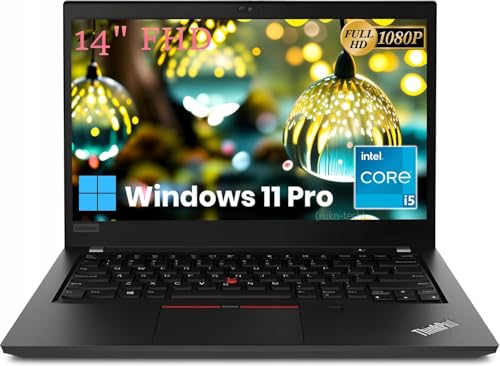 Lenovo ThinkPad T490 Laptop Computer Win11 Pro, 14" Business Laptop, Intel Core i5-8th, 16GB RAM, 512GB SSD, Type-C, HDMI, Webcam, Windows 11 Pro (Refurbished)