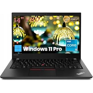 Lenovo ThinkPad T490 Laptop Computer Win11 Pro, 14&Prime; Business Laptop, Intel Core i5-8th, 16GB RAM, 512GB SSD, Type-C, HDMI, Webcam, Windows 11 Pro (Reconditionné)