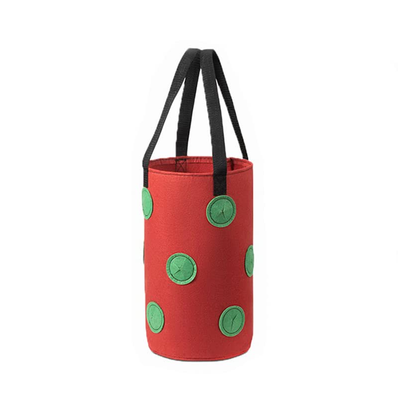 1 Stks Muur Hangende Verticale Tuin Aardbeien Planten Kweekzakken, 4 8 Zakken Plantentassen Plantenpot Aardappel For Groentenkruiden Bloem (Size : 4 pockets