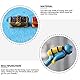 4Pcs Fisch Tank Taucher Dekoration Und Schatz Boxen Set Harz Modell Menschen Schwimmer Scuba Diver Menschen Figuren DIY Sand Tabelle Layout
