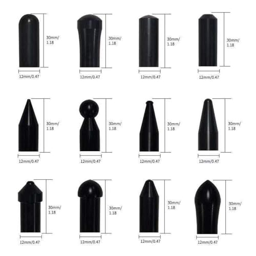 Houshan Lacklose Dellenreparaturwerkzeuge, 6 Stück Dellenentfernungsstäbe mit Ahlenkopf, lackfreies Ausbeulen, Entfernungsset für Auto, Karosserie, Dellenentfernung von Hagelbeulen und Türbeulen (3