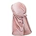 Produktbild Treer Samt Kopftuch Unisex,Durag mit Long Tail,Piratenkappe Herren/Damen Stirnband Sport Kopfbedeckung,Hip Hop Bandana Fahrrad Motorrad Headwraps (100cm,Rosa)