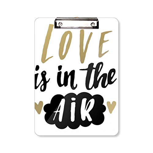 Porte-bloc A4 à message Love is in The Air une idée cadeau originale pour collègue de bureau