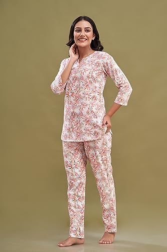 Image of feranoid Women Full Sleeves Cotton Nightsuits