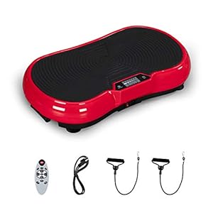 PEXMOR Vibration Plate Exercise Machine, Full Body Workout Fitness Platform, w/ Loop Bands & Remote Controller, 180…