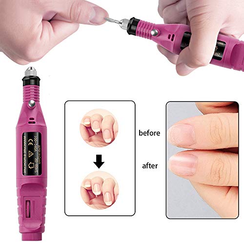 Elektrische Nagelfräser Maniküre Set, 6 in 1 USB Elektrisches Maniküreset,Polierwerkzeuge Nagelknipser Set für Kallus… – Bild 7