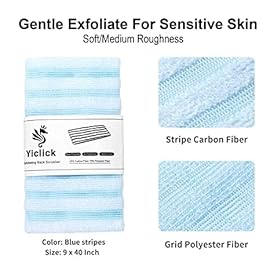 Yiclick 2pcs Back Scrubber for Shower Bath Exfoliating Body Scrubber, Body Exfoliator Loofah Luffa Sponge Net Rag Back Washer