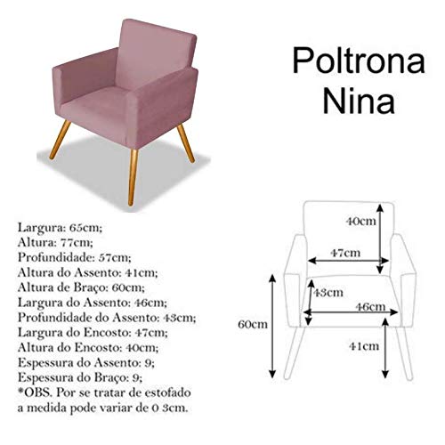 Poltrona para Sala N Platinum Decor Rosê