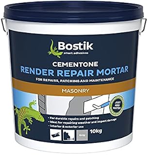 Bostik Cementone Render Repair Mortar, For Durable Repairs & Patching, Ideal for Repairing Weather & Impact Damage, For Interior & Exterior Use, 10kg