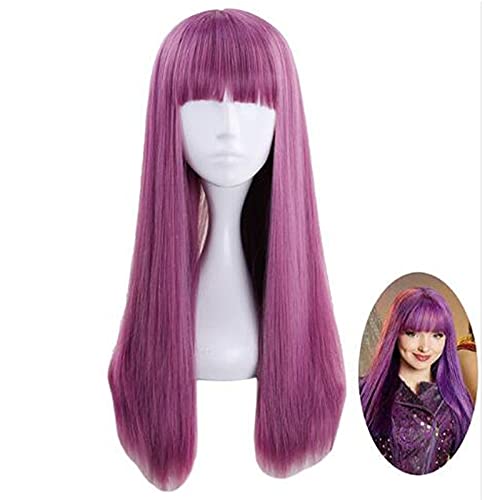 Perruque Maléfique Violette Droite pour Réussir Votre Déguisement Facilement