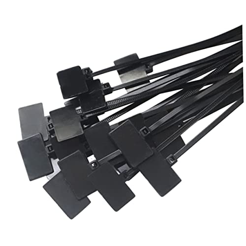250 piezas de bridas para cables de nailon negras con dientes auto-bloqueantes y borde redondeado para organización de cables en casa o garaje miniatura 1