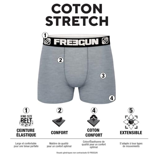 Calzoncillos FREEGUN para hombre pack de 4 bóxers de microfibra cómodos 2