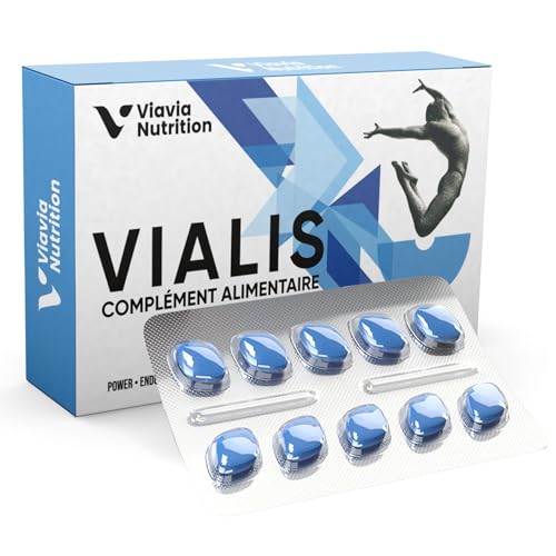 VIALIS x 10 gélules – Complément naturel à effet immédiat et durable – Extra fort – Hautement dosé avec ginseng, maca, tribulus terrestris et...