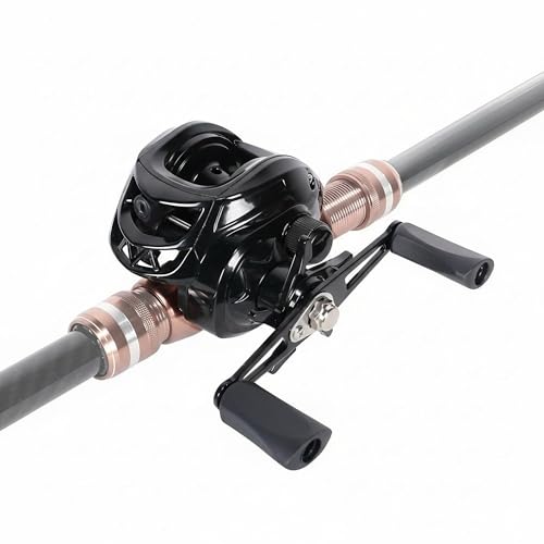 Reel Baitcasting Metal + Nylon SylvanFlux SDL04 7.2:1 Alta Velocidad, Doble Freno Magnético, Drag 8kg, Para Mano Izquierda miniatura 3