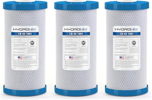Filtres Hydronix charbon actif pour supprimer le goût de chlore de l'eau