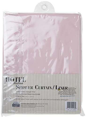 Carnation Home Fashions Hotel Collection 8-Gauge Vinyl Shower Curtain Liner With Metal Grommets, Pink #TOP2