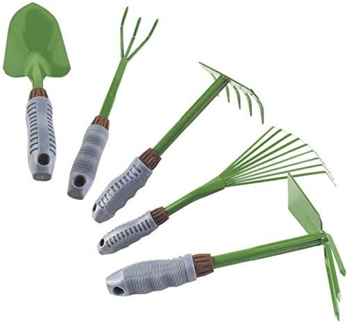 Juego de Herramientas de jardín, Herramienta Manual de jardinería de Aluminio Fundido Resistente de 5 Piezas con Mango ergonómico de PVC, Herramientas manuales de jardinería, Regal